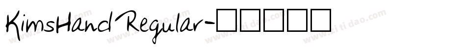 KimsHand Regular字体转换
